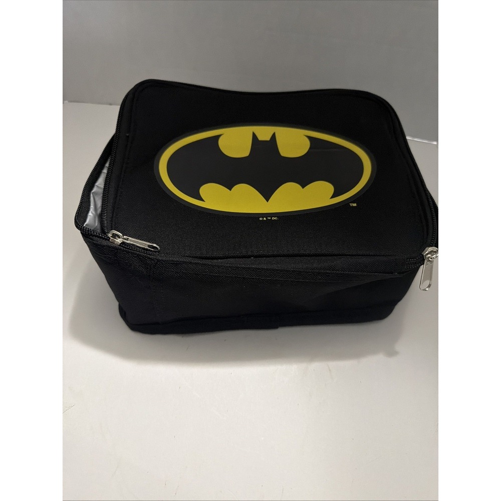 DC Comics Batman Insulated Lunch Bag Trevco Black Yellow Bat Signal Logo LNCH2